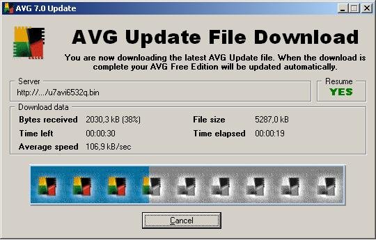 AVG-Update Dialog